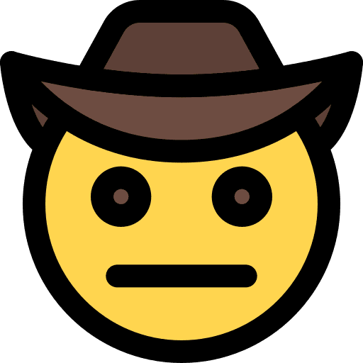 Cowboy feelings cowboy smiley icon
