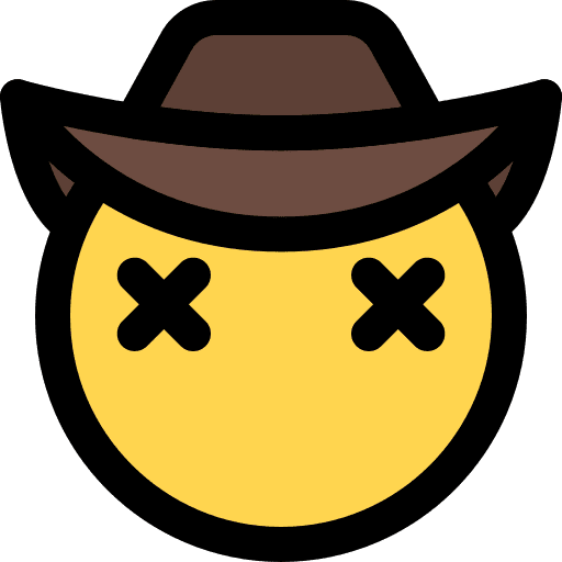 Dead cowboy smileys emoji icon