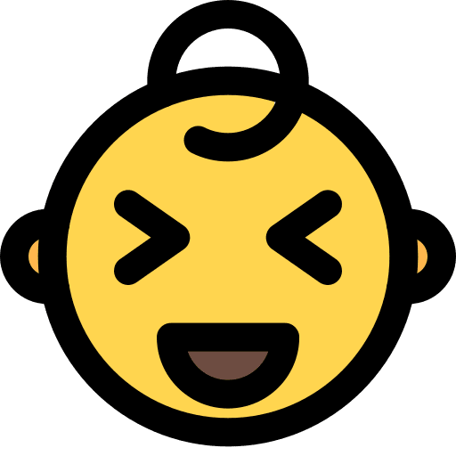 Grinning emoji emoticons baby icon