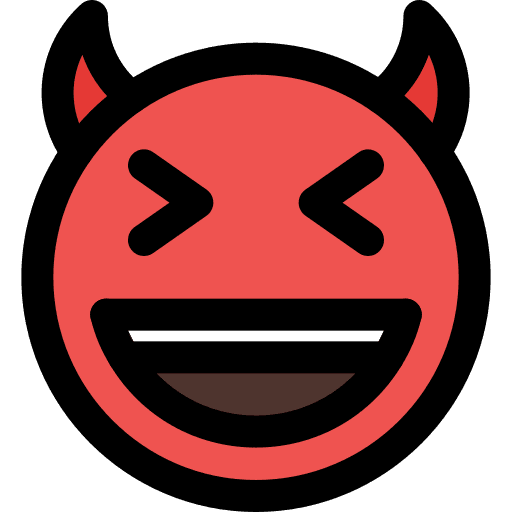 Grinning emoji grinning devil icon