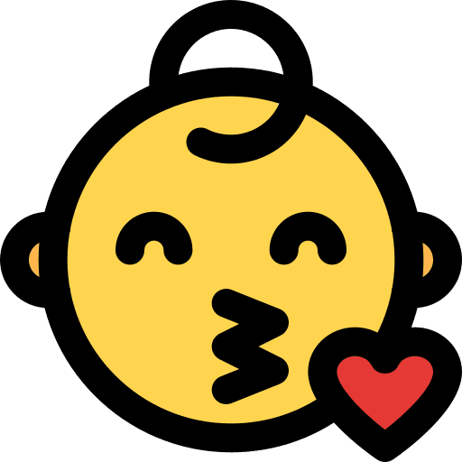 Kiss emoticons emoji baby icon