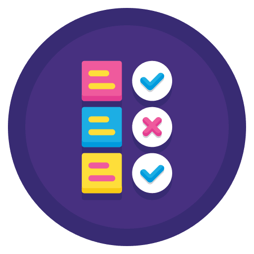 Feature selection computing information check icon