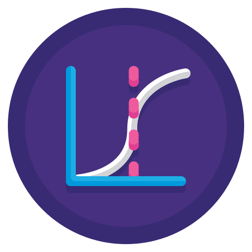 Logistic regression analysis graph logistic regression icon
