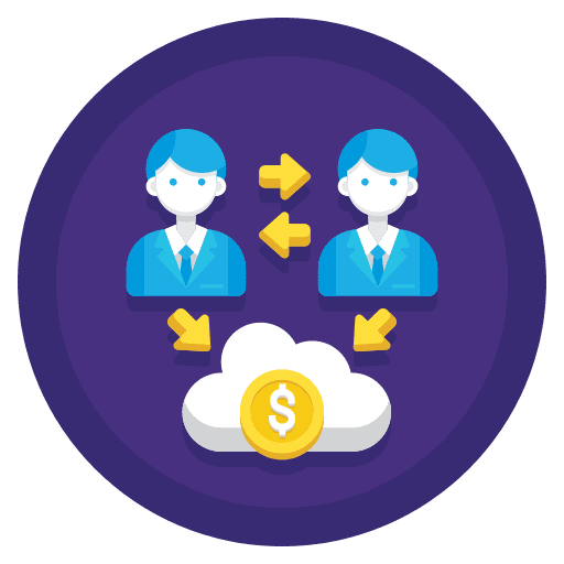 Reseller cloud reseller computer icon