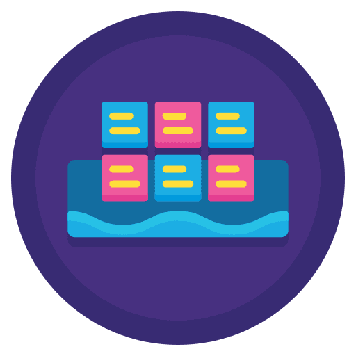 Data lake information computer lake icon
