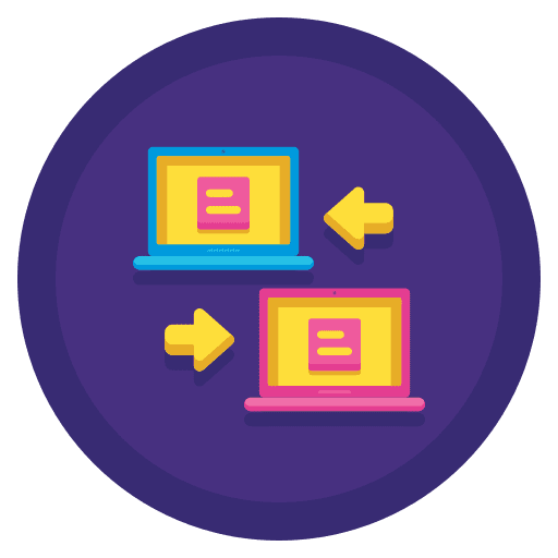 Failover computer laptops data icon