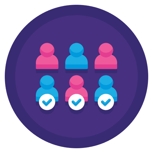 Frequentist statistics check men education icon