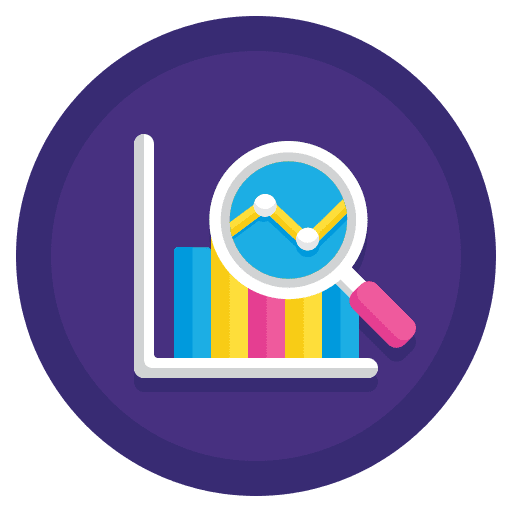 Graph graph loupe analytics icon
