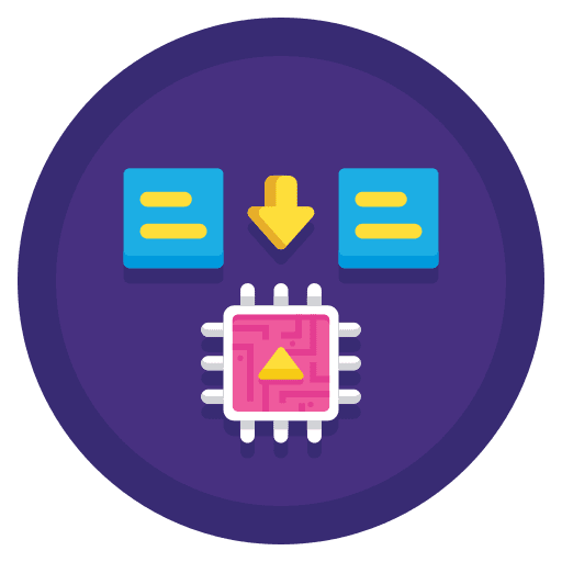 In memory computing cpu chip icon