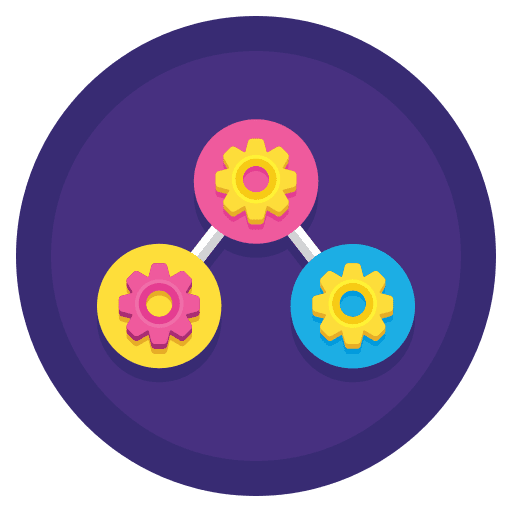 Logarithm education cogwheel maths icon