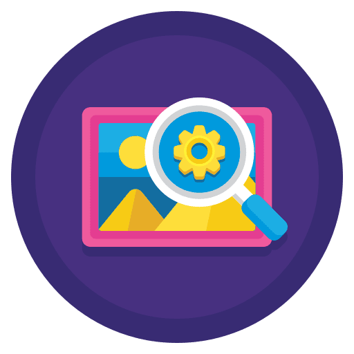 Image analysis image analysis pyramids picture icon