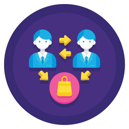 R commerce users lock commerce and shopping icon