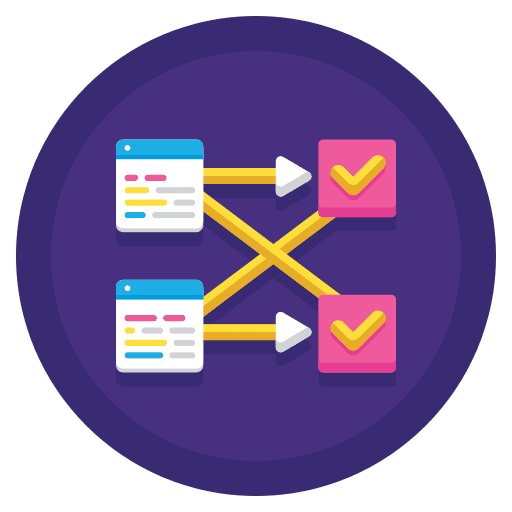 Stream arrows code processing icon