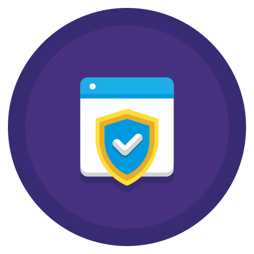 Security shield browser mark icon