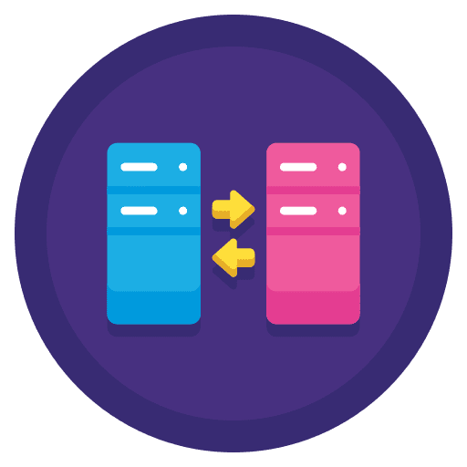 Transactional data transactional data transference database icon