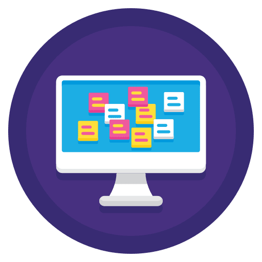 Unstructured data computer unstructured data monitor icon
