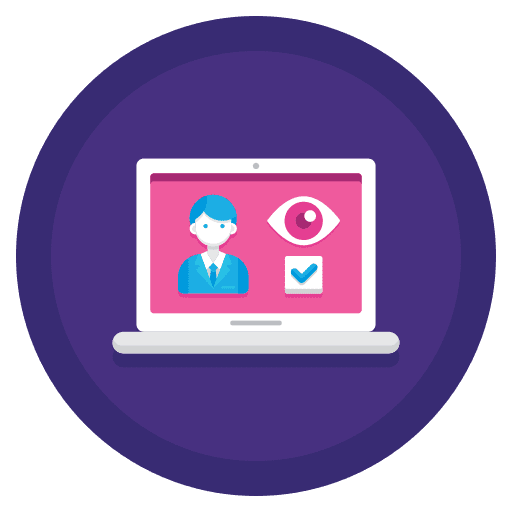 View based conversions eye computer laptop icon