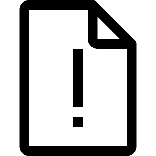 File file files and folders exclamation icon