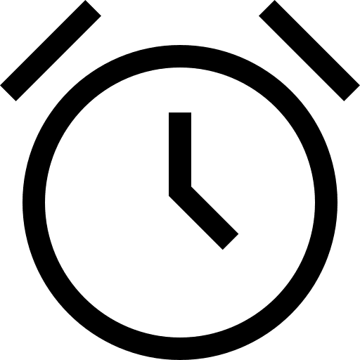 Alarm clock alarm alert time and date icon