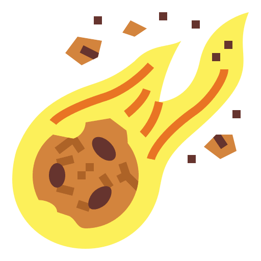 Asteroid comet crash nature icon