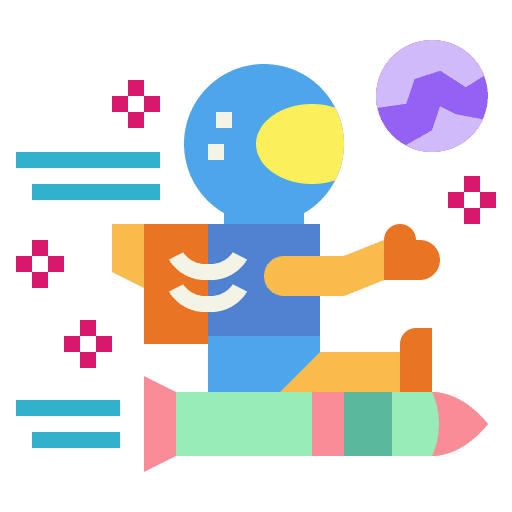 Astronaut rocket astronaut planet icon