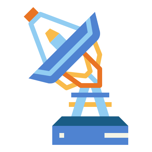 Antenna electronics wireless connectivity parabolic icon