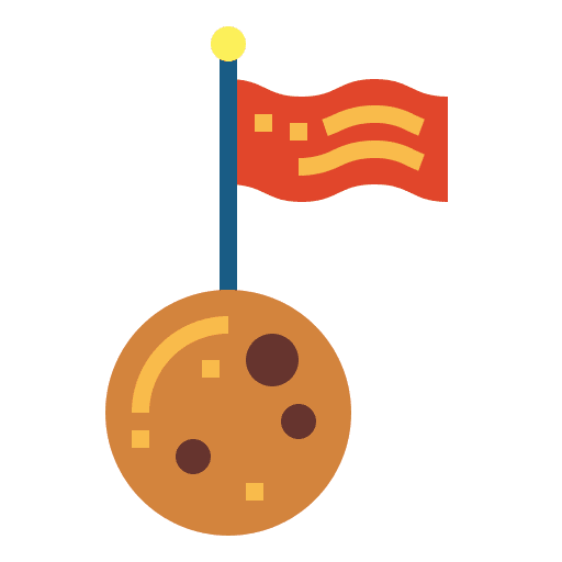Flag conquer planet science icon