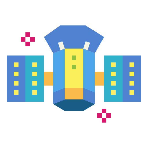 Satellite electronics communication satellite icon