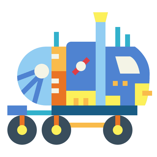 Vehicle space moon transportation icon