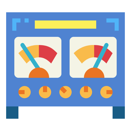 Voltmeter transportation energy technology icon