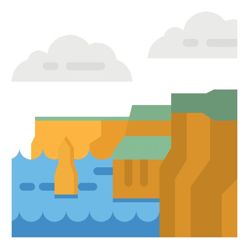 Cliff cliffs rocks nature icon