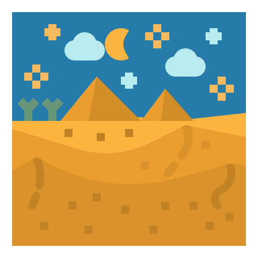 Desert landmark monument scenery icon