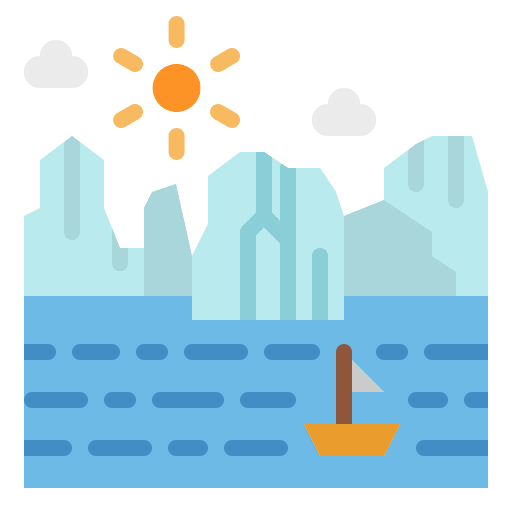 Bay coast bay nature icon