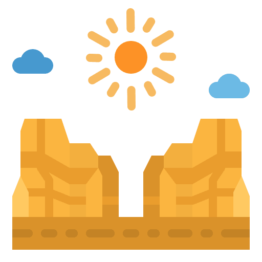 Grand canyon monument landmark nature icon