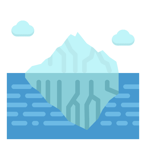 Iceberg landscape mountain nature icon