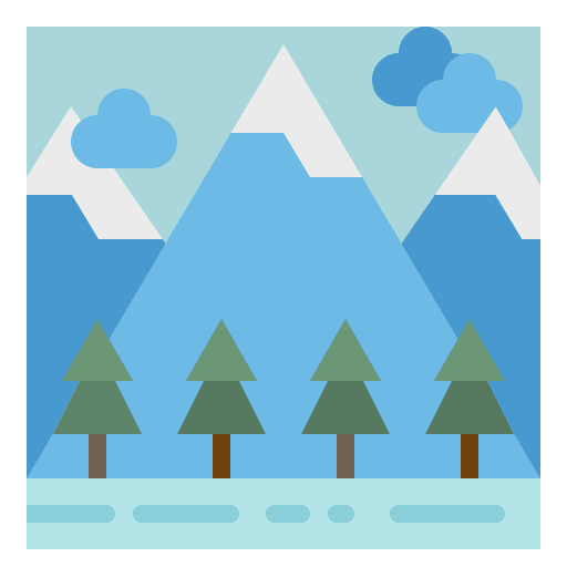 Mountain landscape mountain nature icon