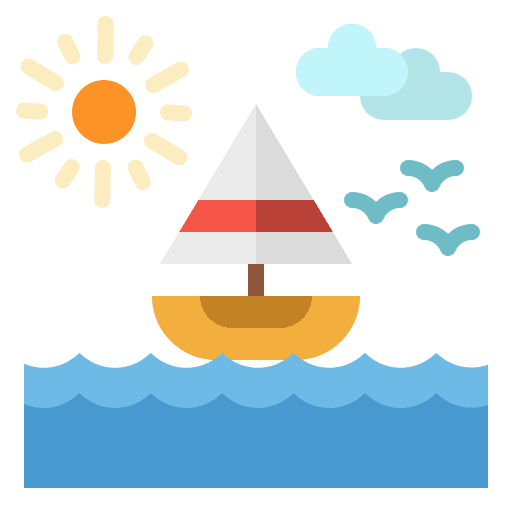 Sea nature sea landscape icon