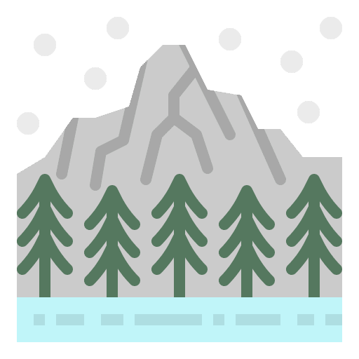 Snow forest tree nature icon