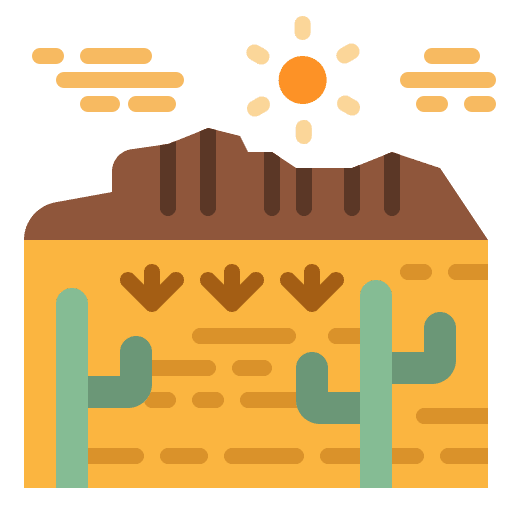 Desert nature highway desert icon