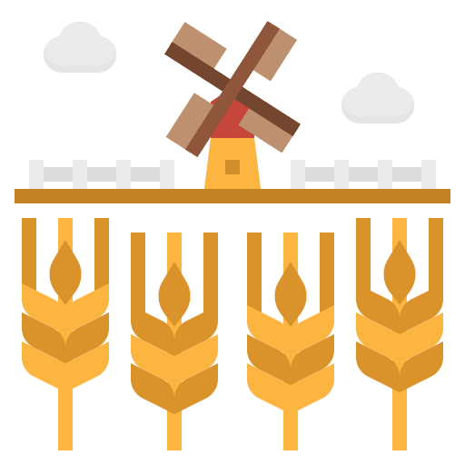 Field nature landscape scenery icon