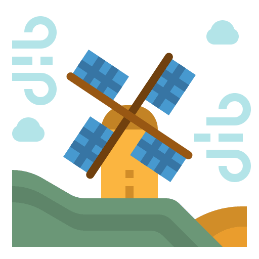 Windmill ecology nature mill icon