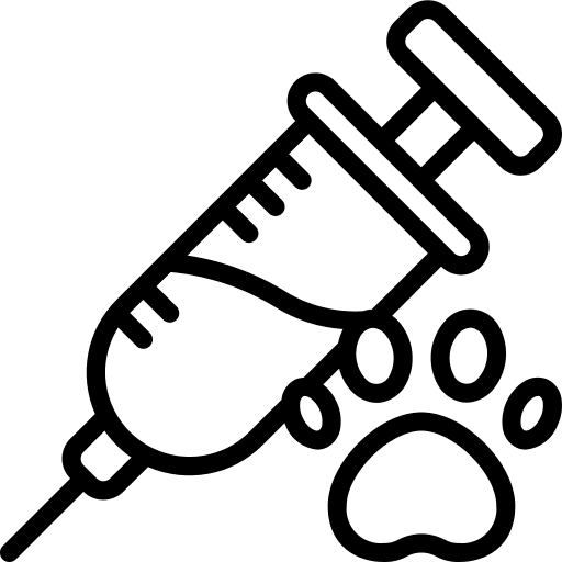 Veterinary healthcare and medical health care paw icon