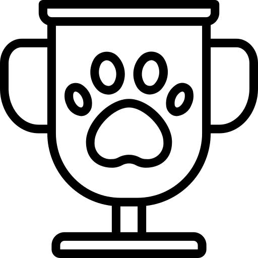 Award pets award paw icon