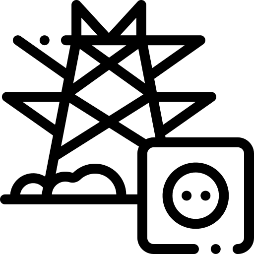 Electricity electric tower power line energy icon