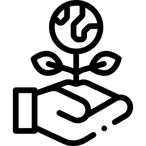 Green earth protect earth globe hand icon