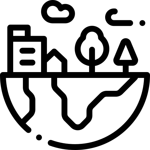 Green earth world green earth ecology and environment icon