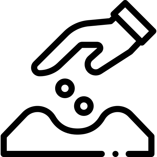 Growing seed hand gardening ecologism icon