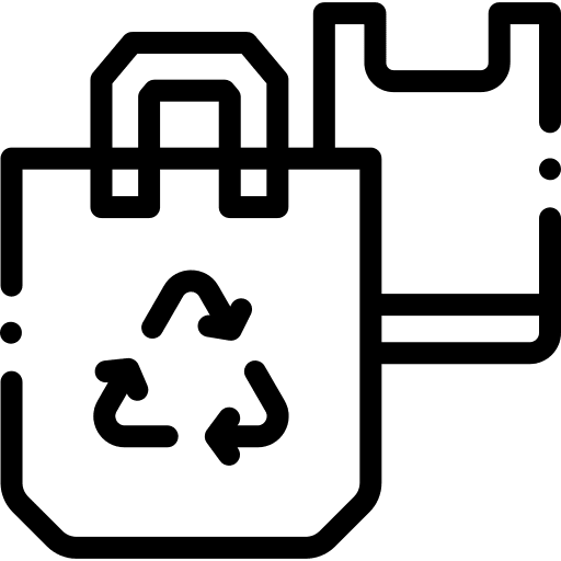 Recycled plastic bag environment green nature icon