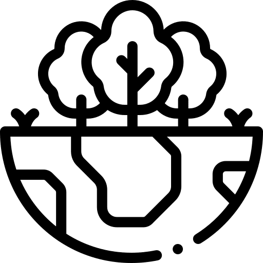 Trees trees earth growing seed icon