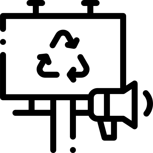 Green billboard ecology and environment campaign icon